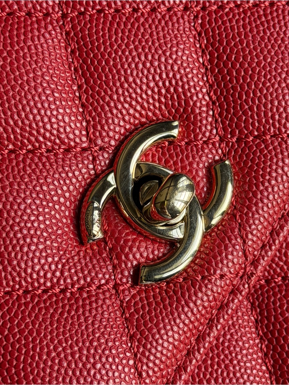Chanel Caviar Lizard Embossed Quilted Mini Coco Handle Flap Bag - Picture 5 of 13